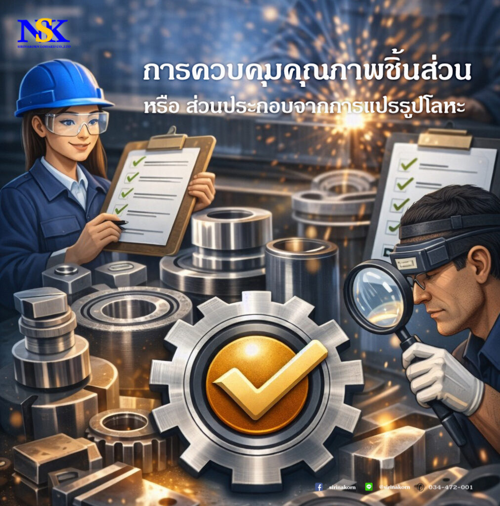 การควบคุมคุณภาพชิ้นส่วนหรือส่วนประกอบจากการแปรรูปโลหะ